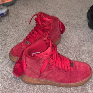 suede high top air force 1’s